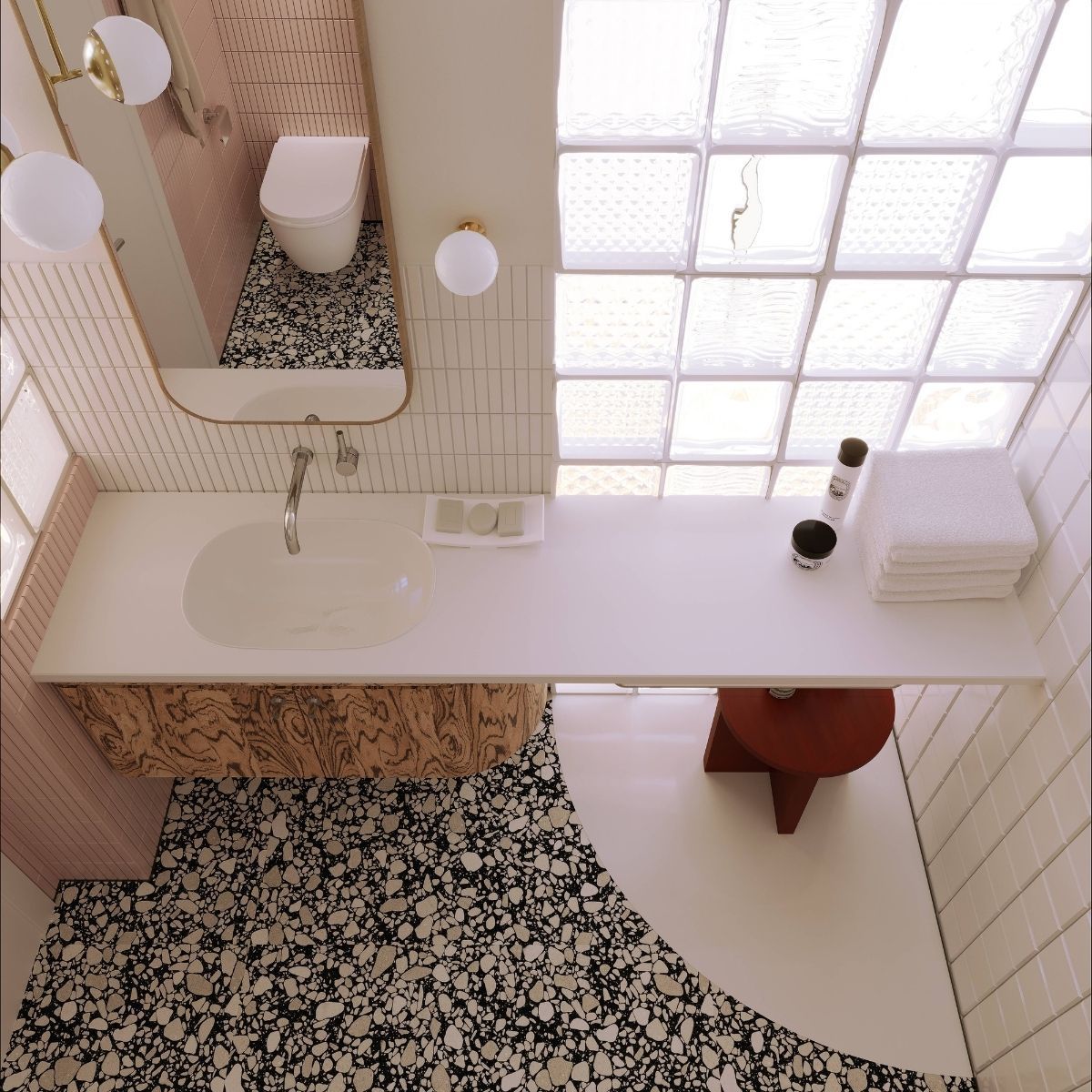 Avala Arhi, Dizajn Enterijera, Projekat 4, Beograd, Voždovac. Elegantno uređeno kupatilo.