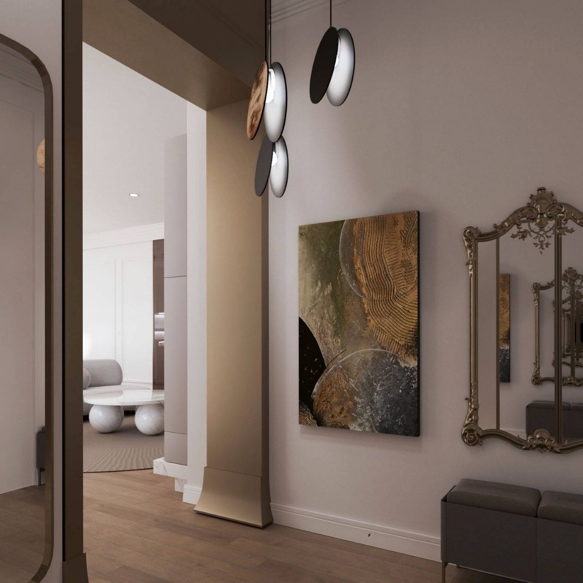 Avala Arhi, Dizajn Enterijera, Projekat 5, Beograd, Kalemegdan. Elegantno uređen hodnik.