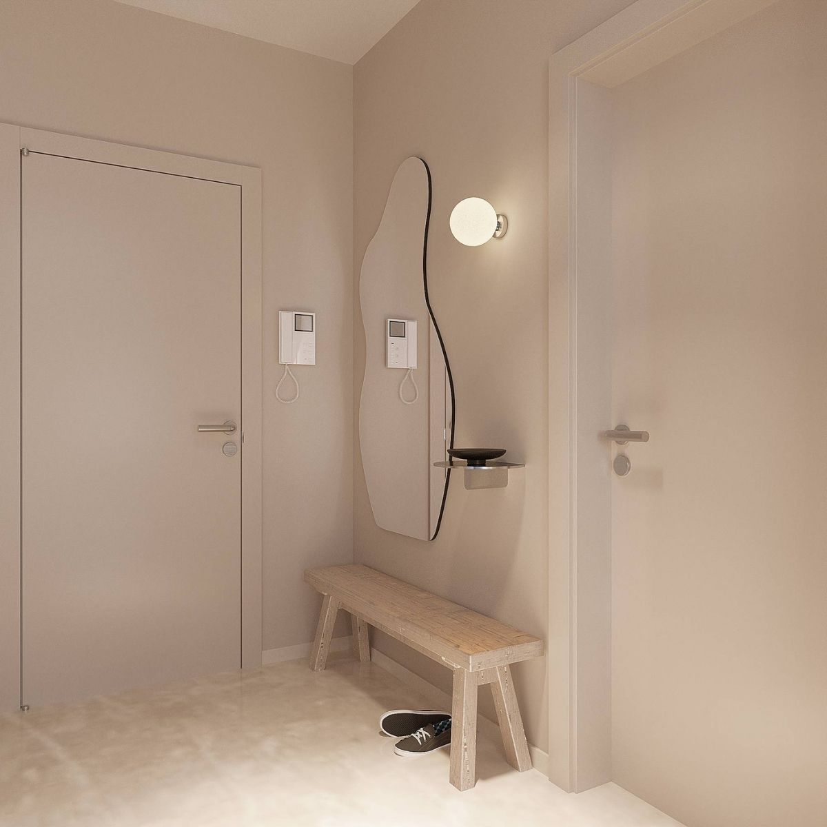 Avala Arhi, Dizajn Enterijera, Projekat 6, Beograd, Voždovac. Elegantno uređen hodnik.