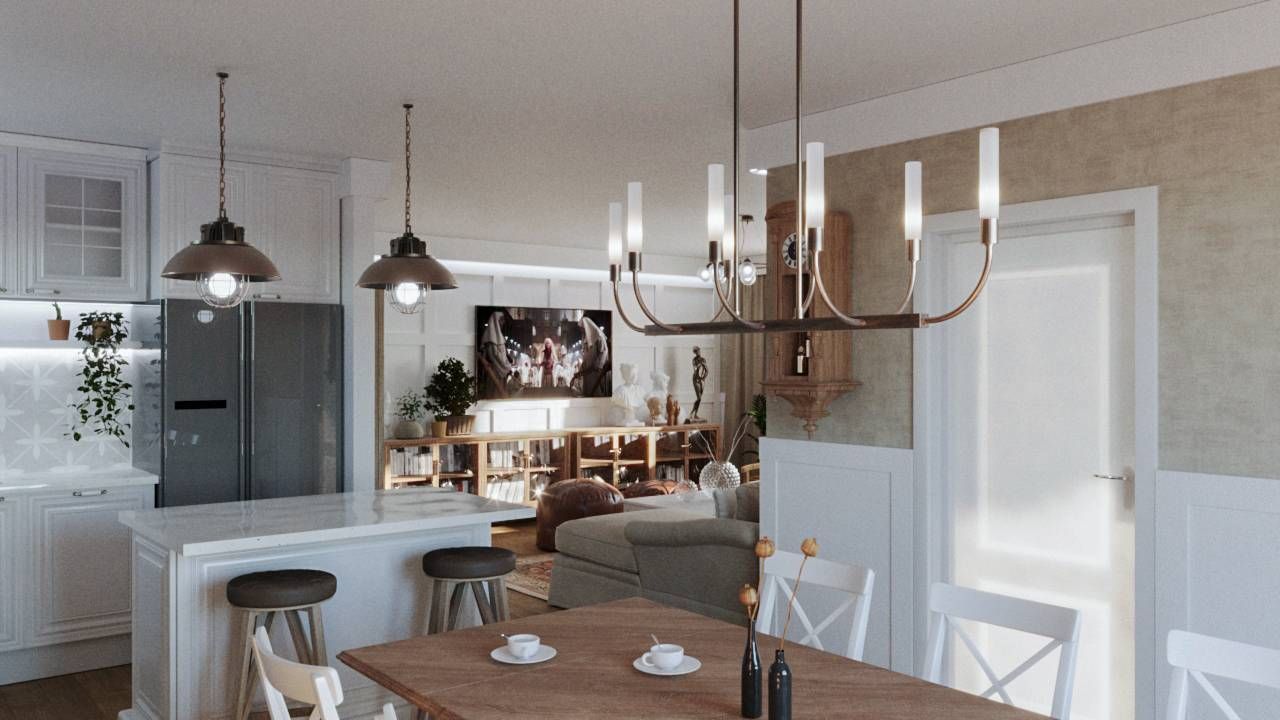 Avala Arhi, Dizajn Enterijera, Projekat 8, Stara Pazova. Elegantno uređena kuhinja i trpezarija.