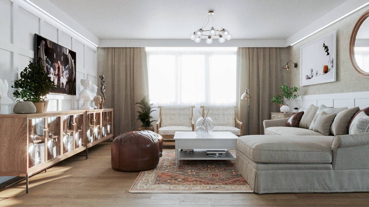 Avala Arhi, Dizajn Enterijera, Projekat 8, Stara Pazova. Elegantno uređen dnevni boravak.