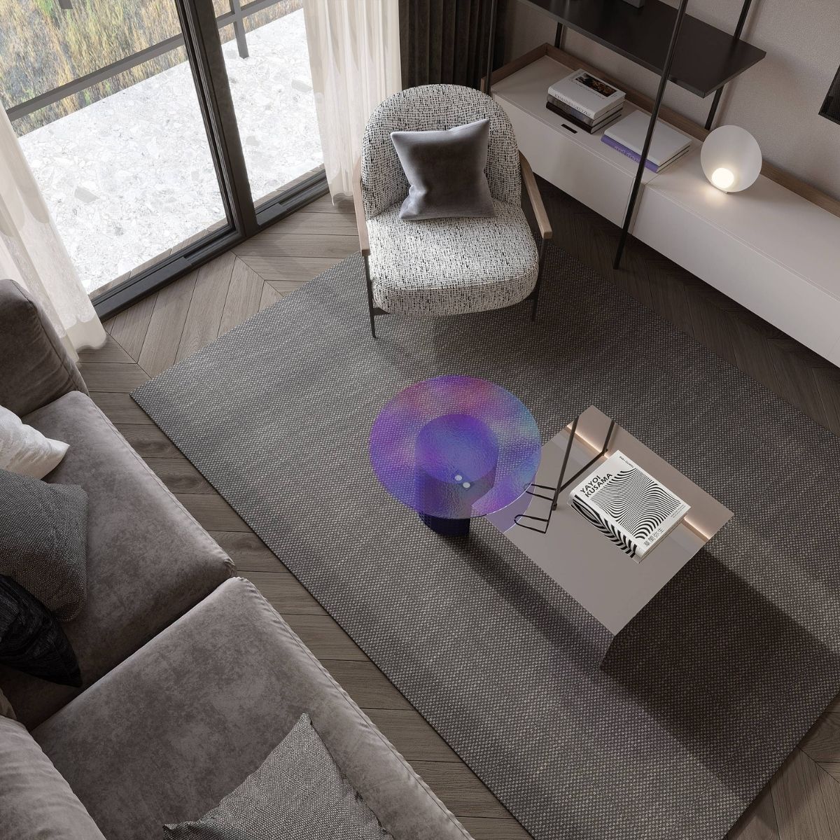 Avala Arhi, Dizajn Enterijera, Projekat 9, Novi Beograd. Elegantno uređen dnevni boravak.