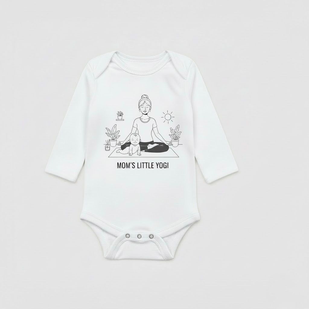 Mom's little yogi - white