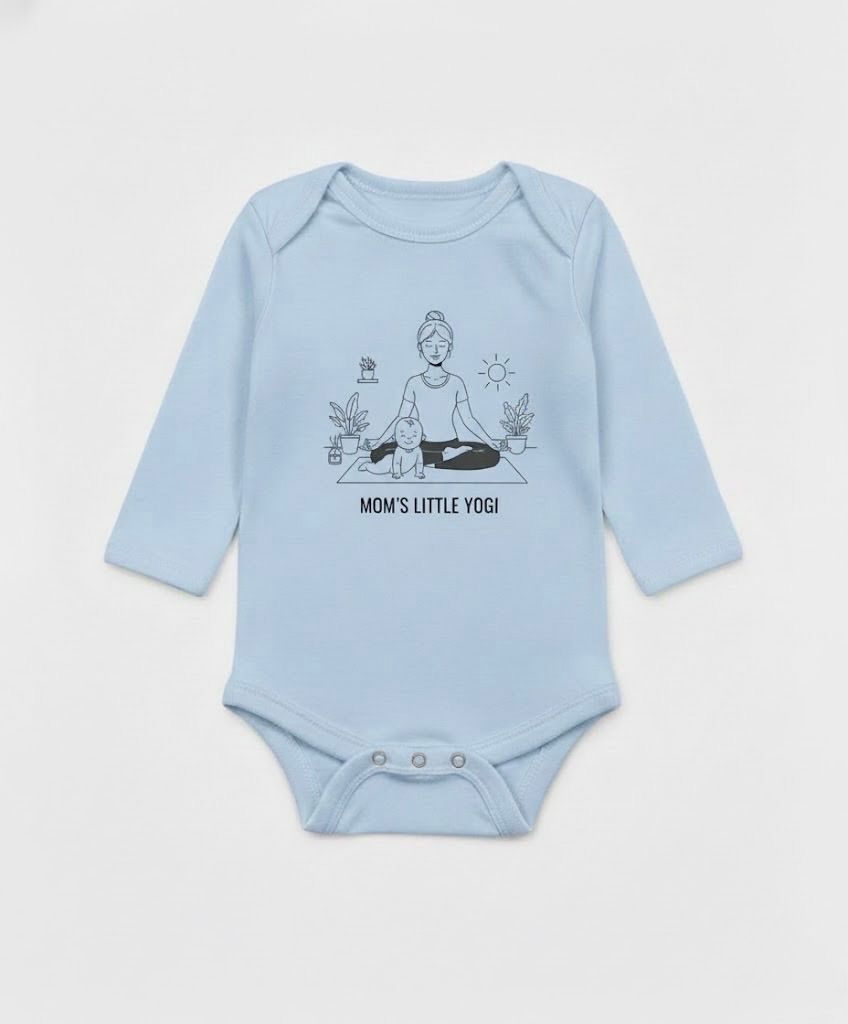 Mom's little yogi - blue