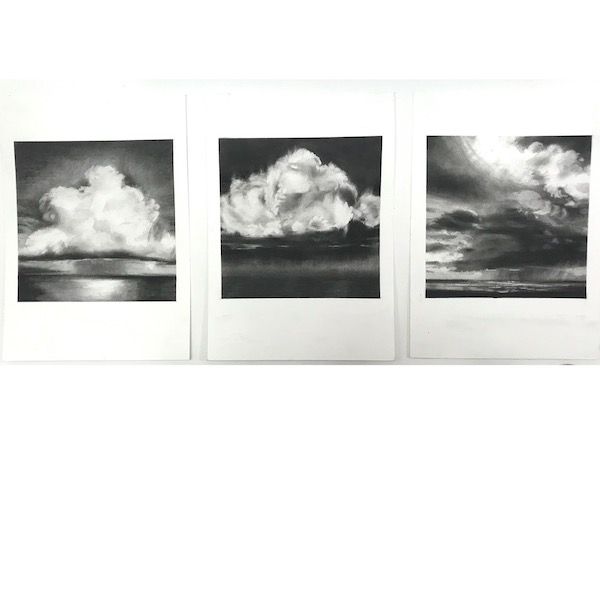 SSOPHIA LYNCH - SKY SEQUENCE SET OF 3 Mixed Media on Paper
