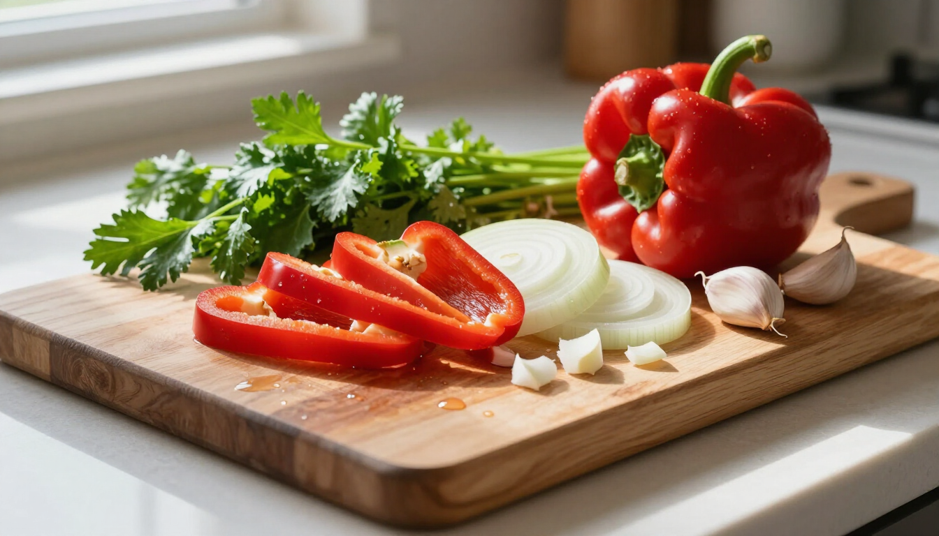 Gezonde kipsalade voorbereiding