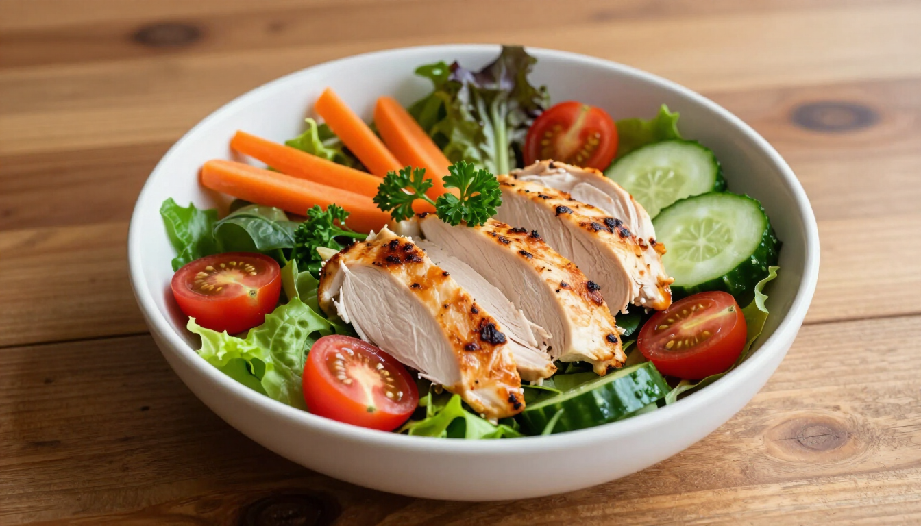 Eindresultaat kipsalade