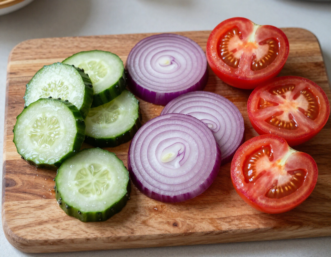 Diverse verse groenten voor een gezonde salade