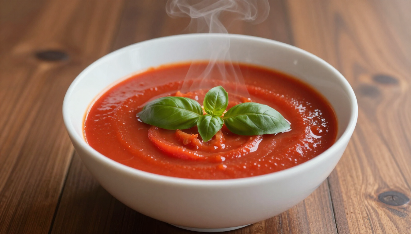 Verse tomaten en groenten voor soep op een rustieke ondergrond