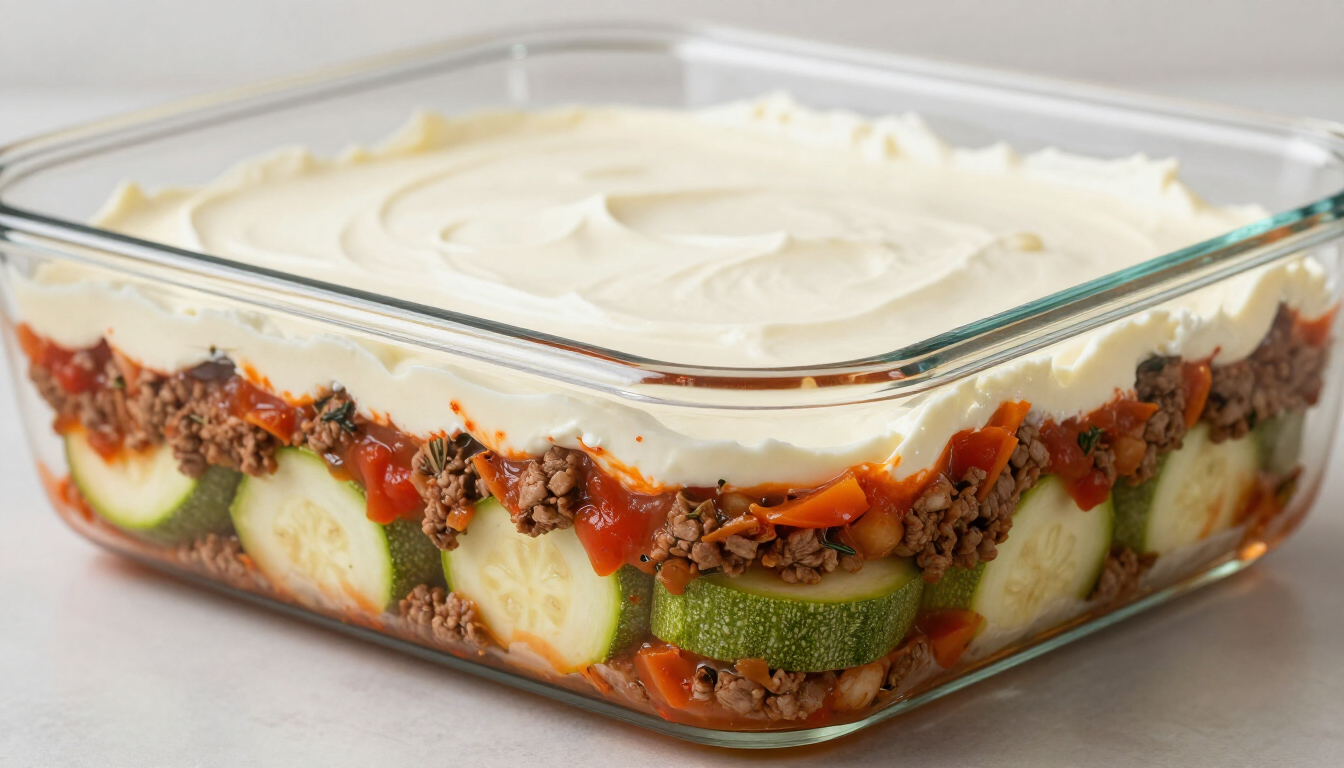 Assembling the lasagna