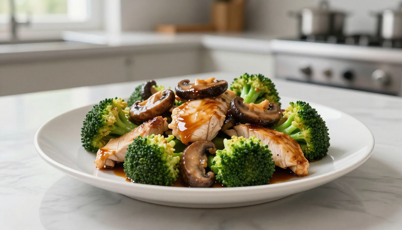 Gezonde kip met broccoli maaltijd