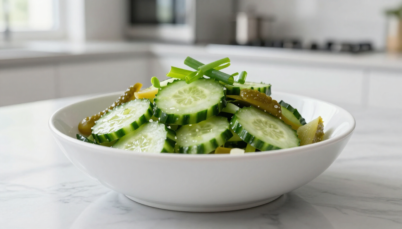 Bereide salade in kom