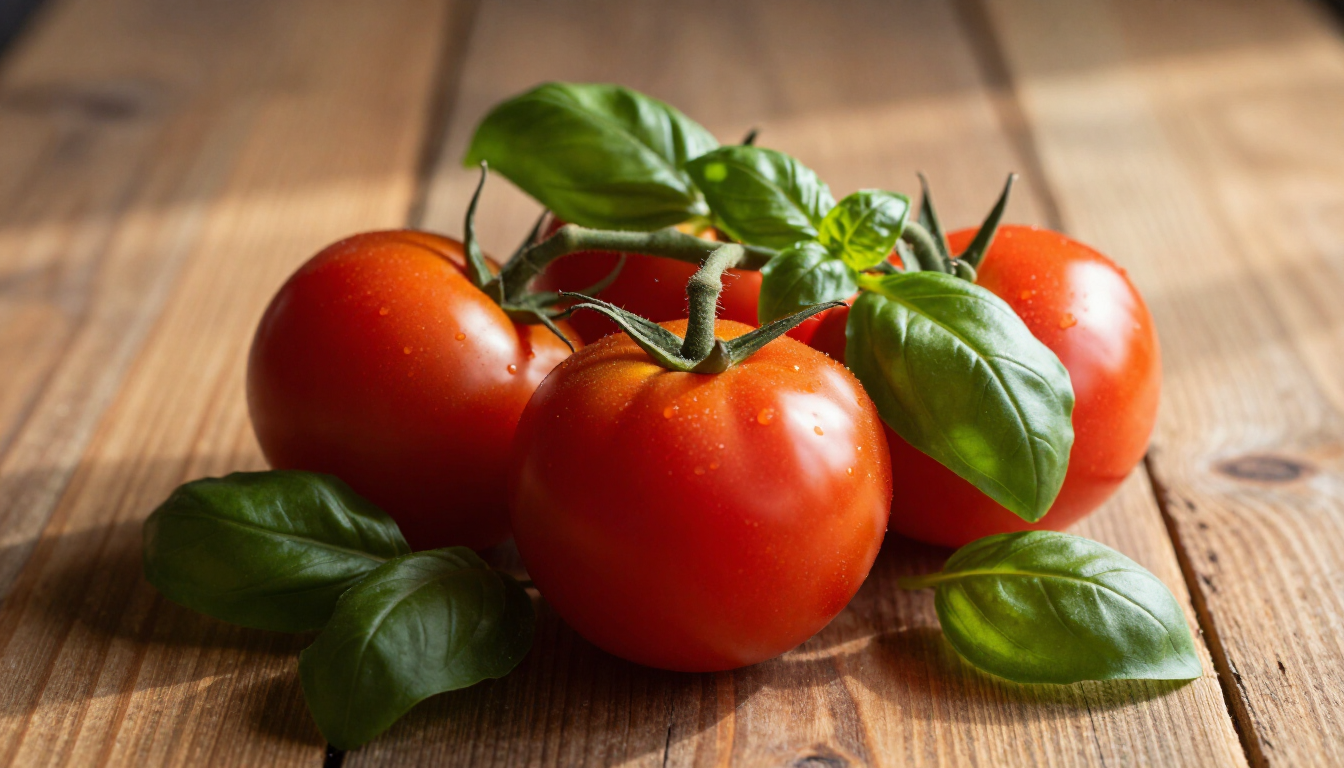 Verse tomaten en basilicum voor een gezonde basis tomatensaus