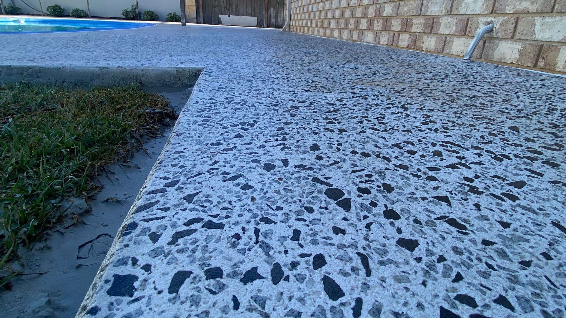 Honed Concrete under alfresco