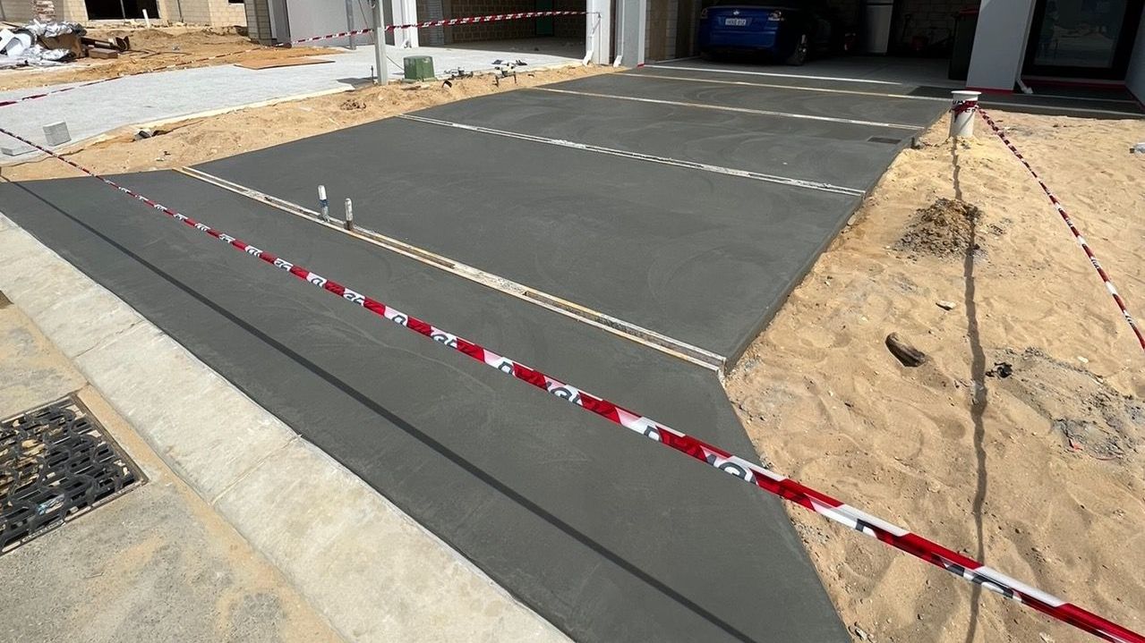 Standard grey concrete path