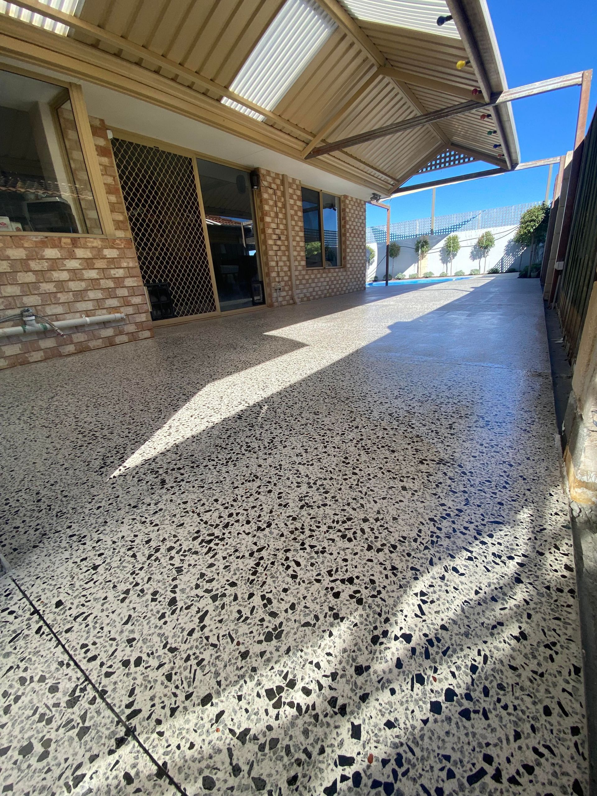 Honed concrete in the swan valley