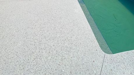 Honed Concrete under alfresco