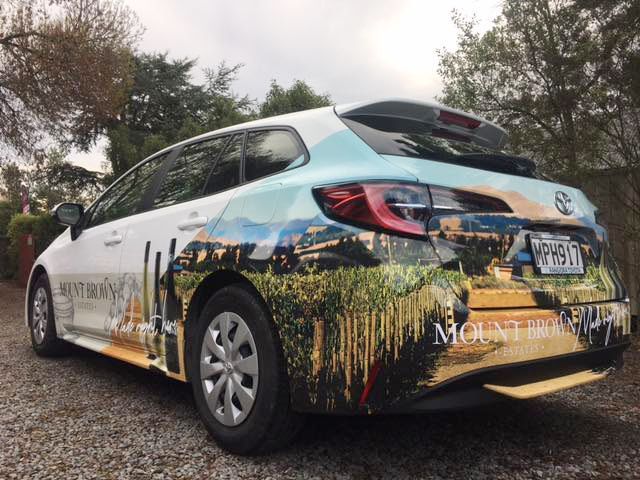Full Car Advertising Wrap For Winery North Canterbury