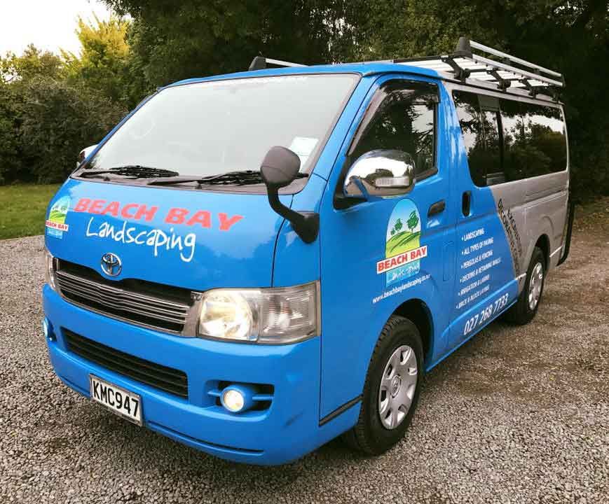 Blue Full Ad Wrap Landscapers Christchurch