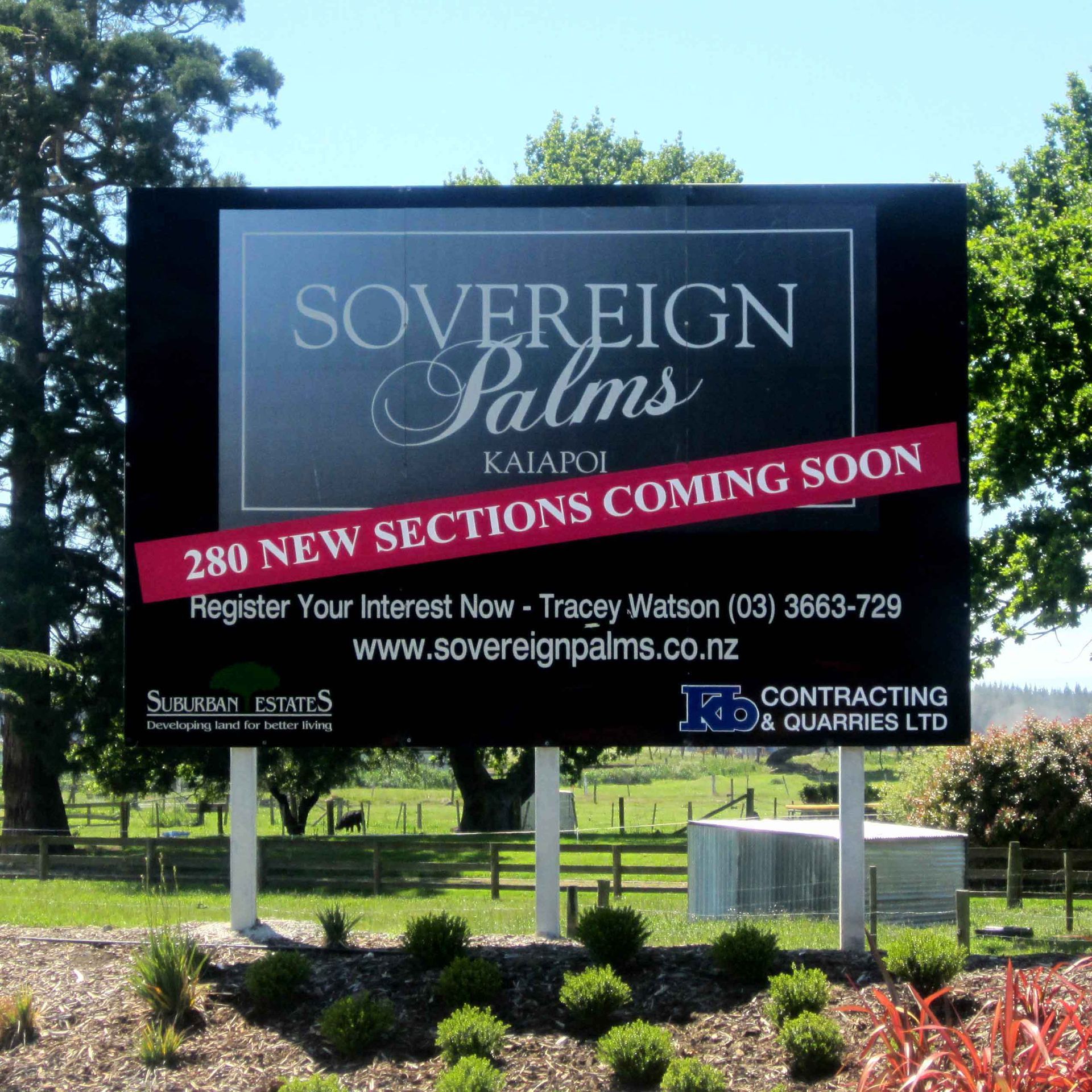 Development Land Roadside Sign Christchurch