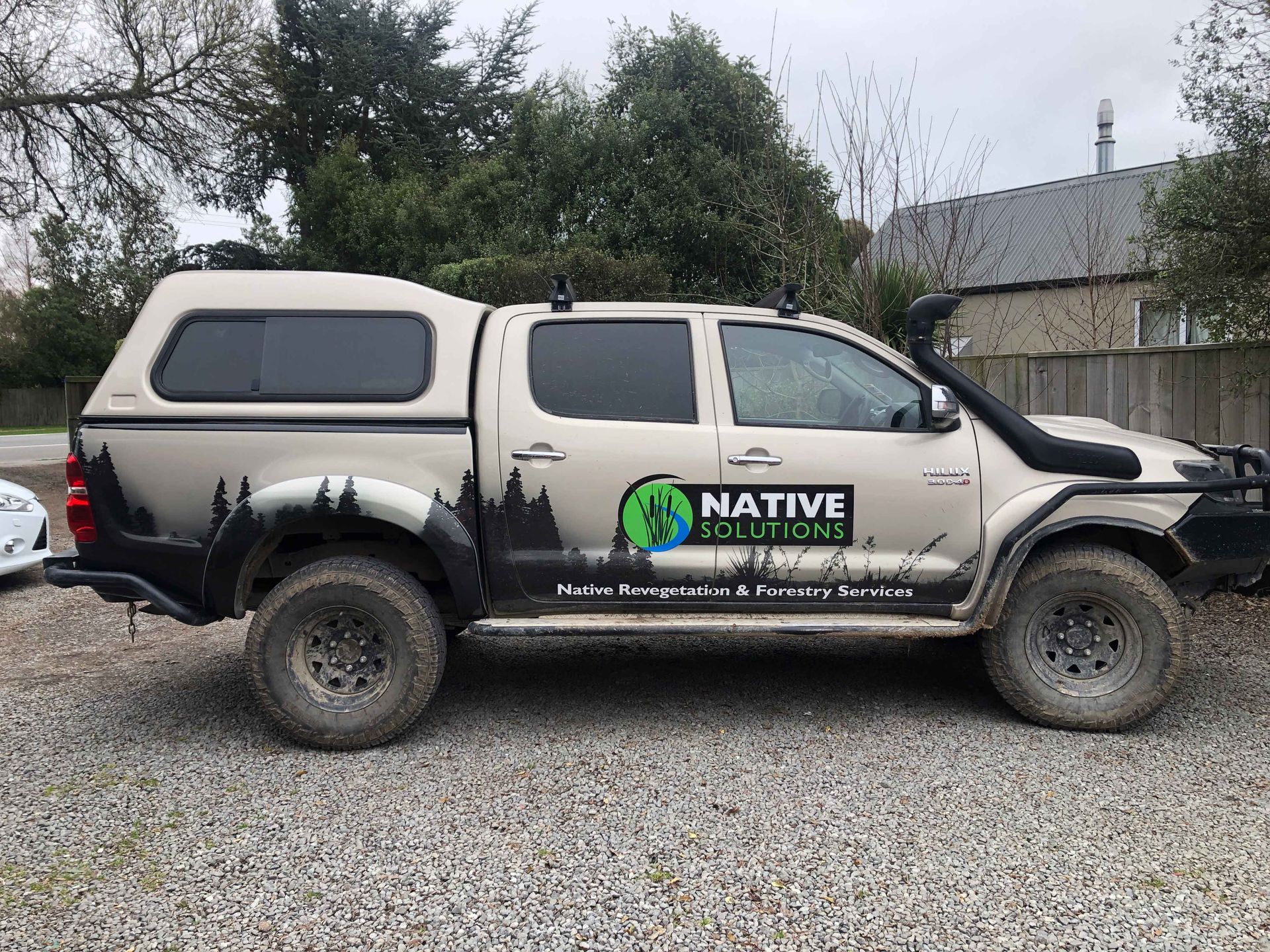 Ute wrap Company Logo and sign writing