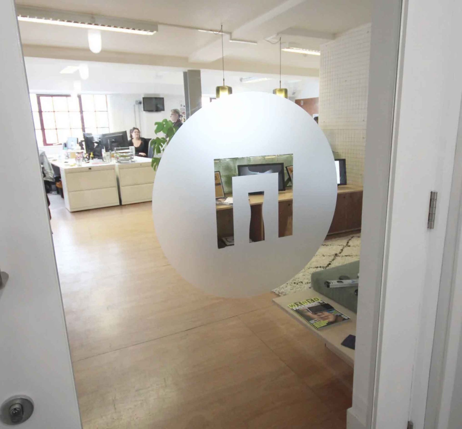 Office glass door Logo film-tint