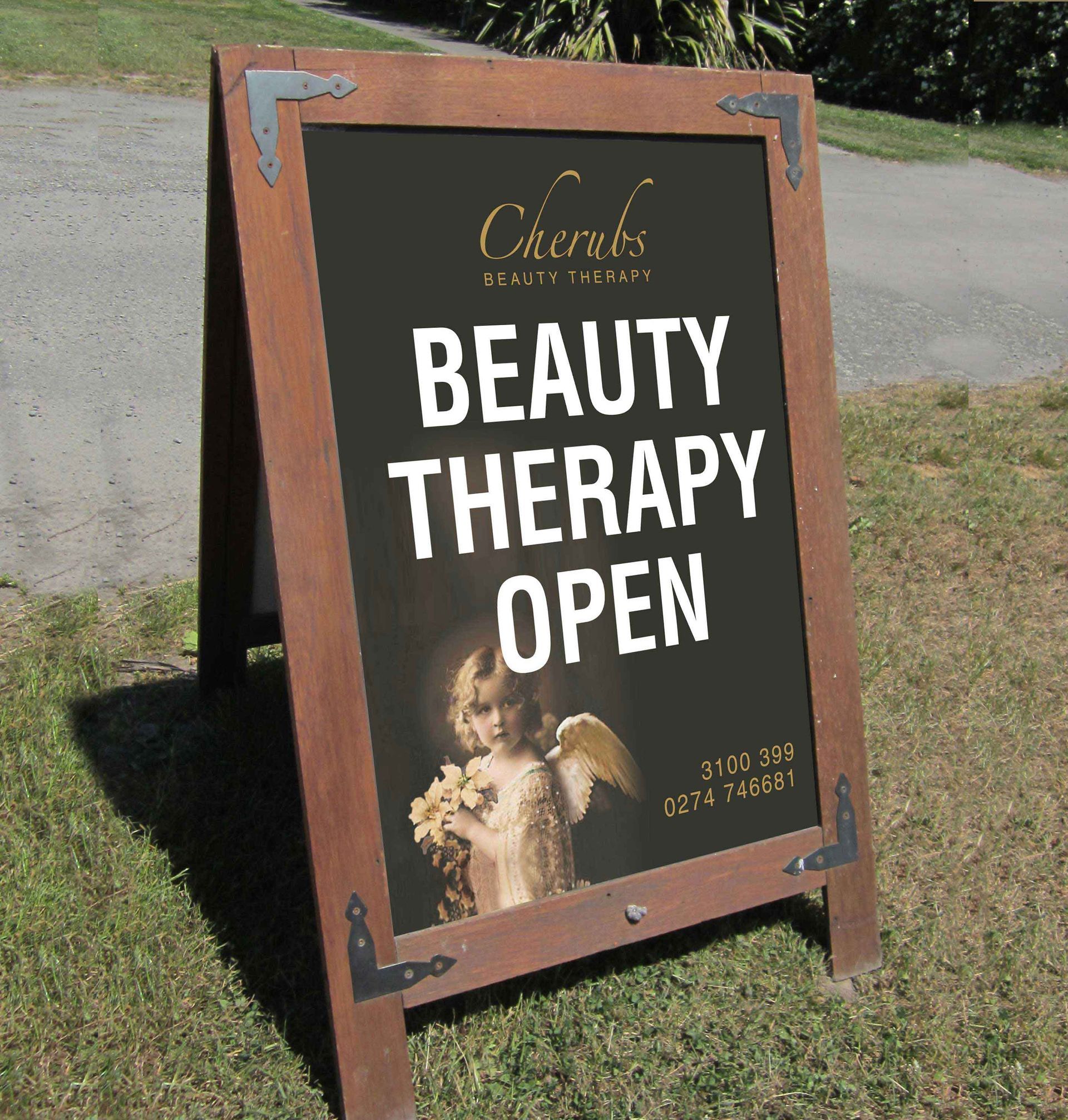 Beauty Therapy footpath signs Canterbury