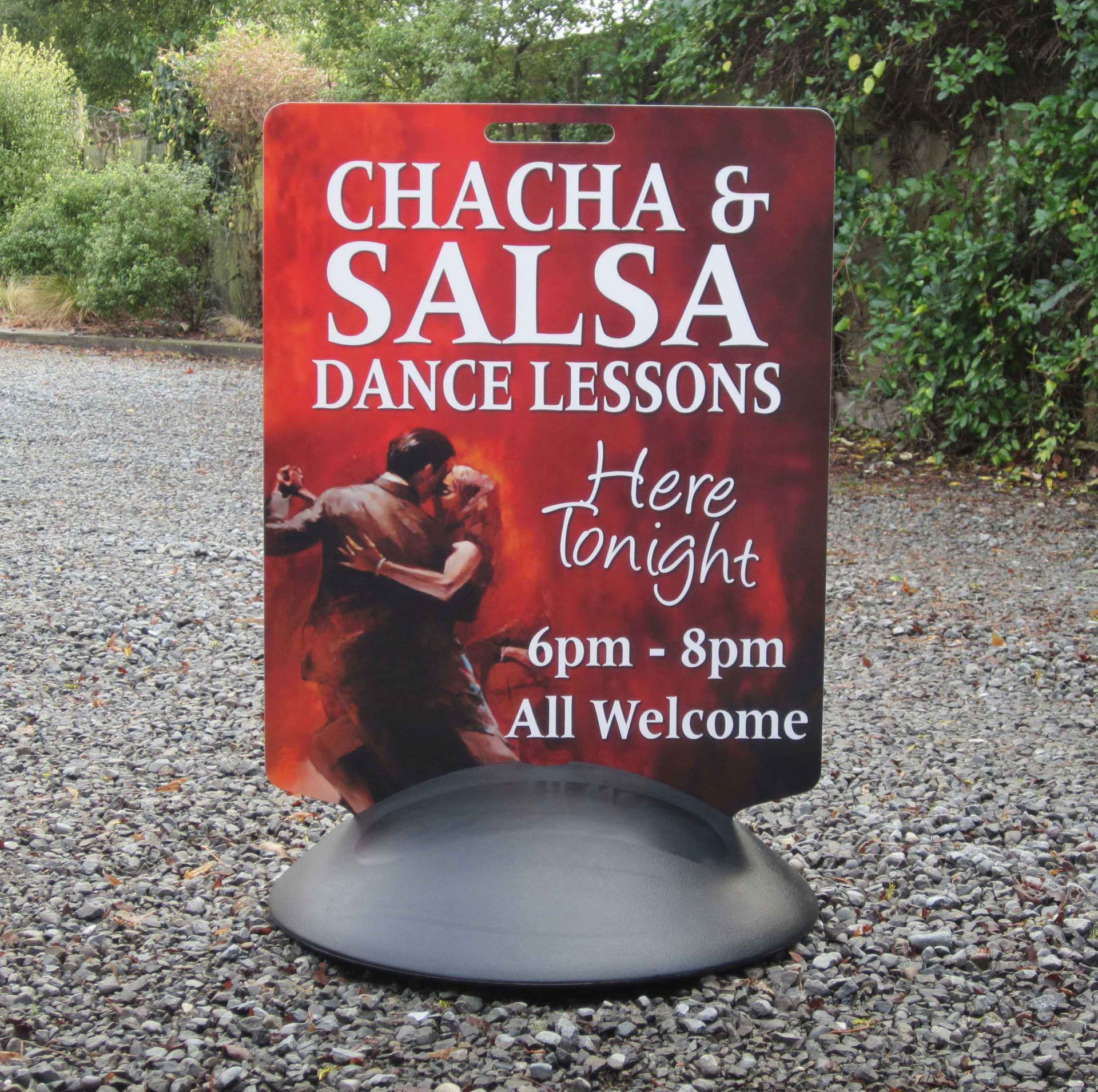 Dance Lessons footpath signs North Canterbury