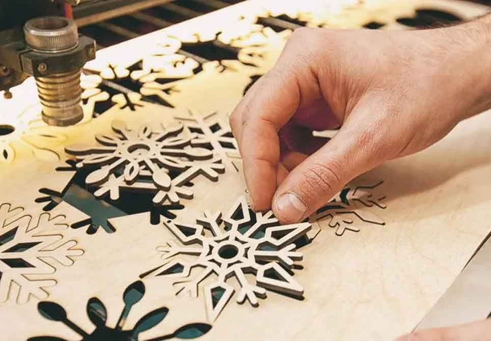 Lazer cutting delicate intricate designs