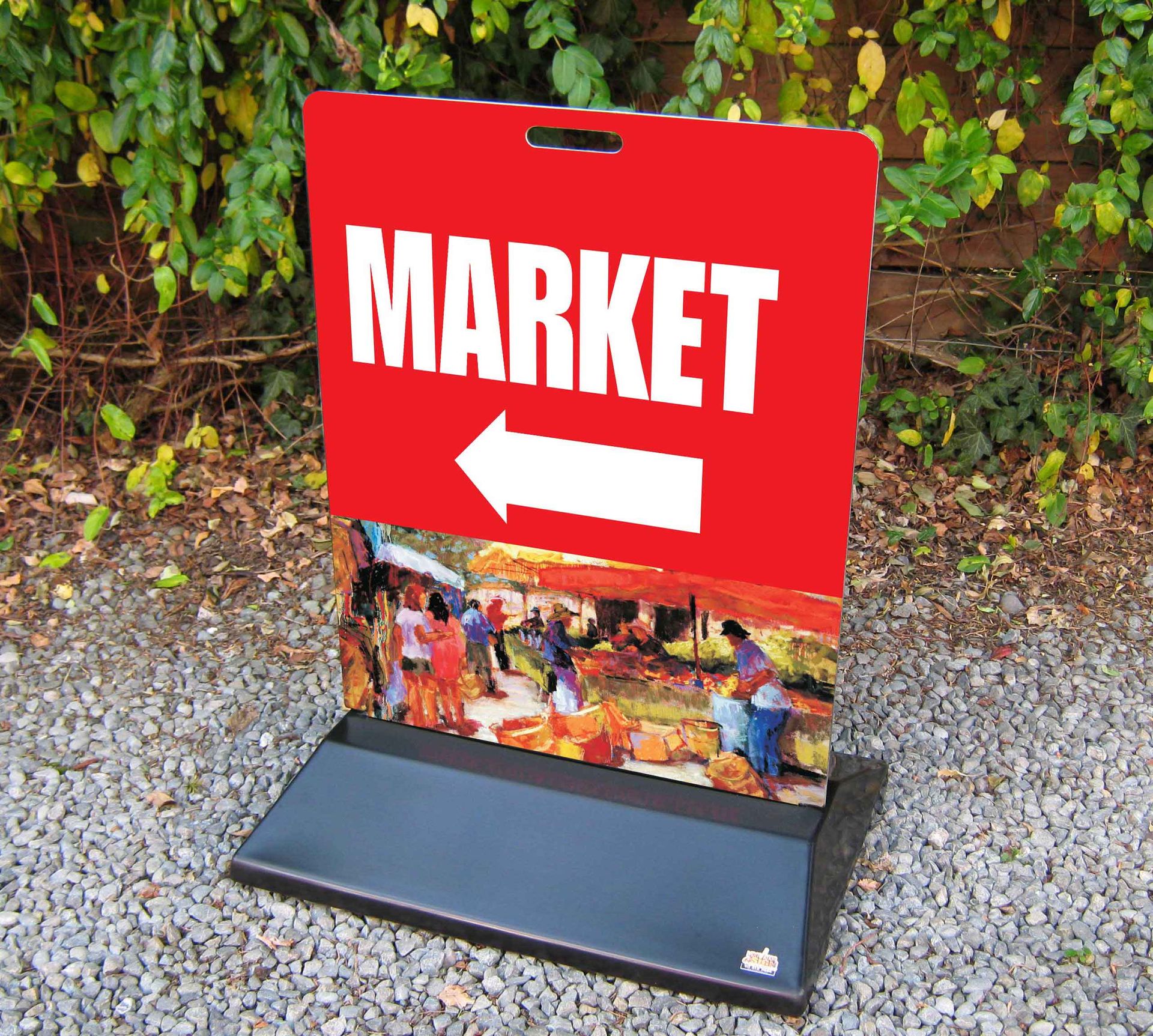 Market foot path signs Canterbury