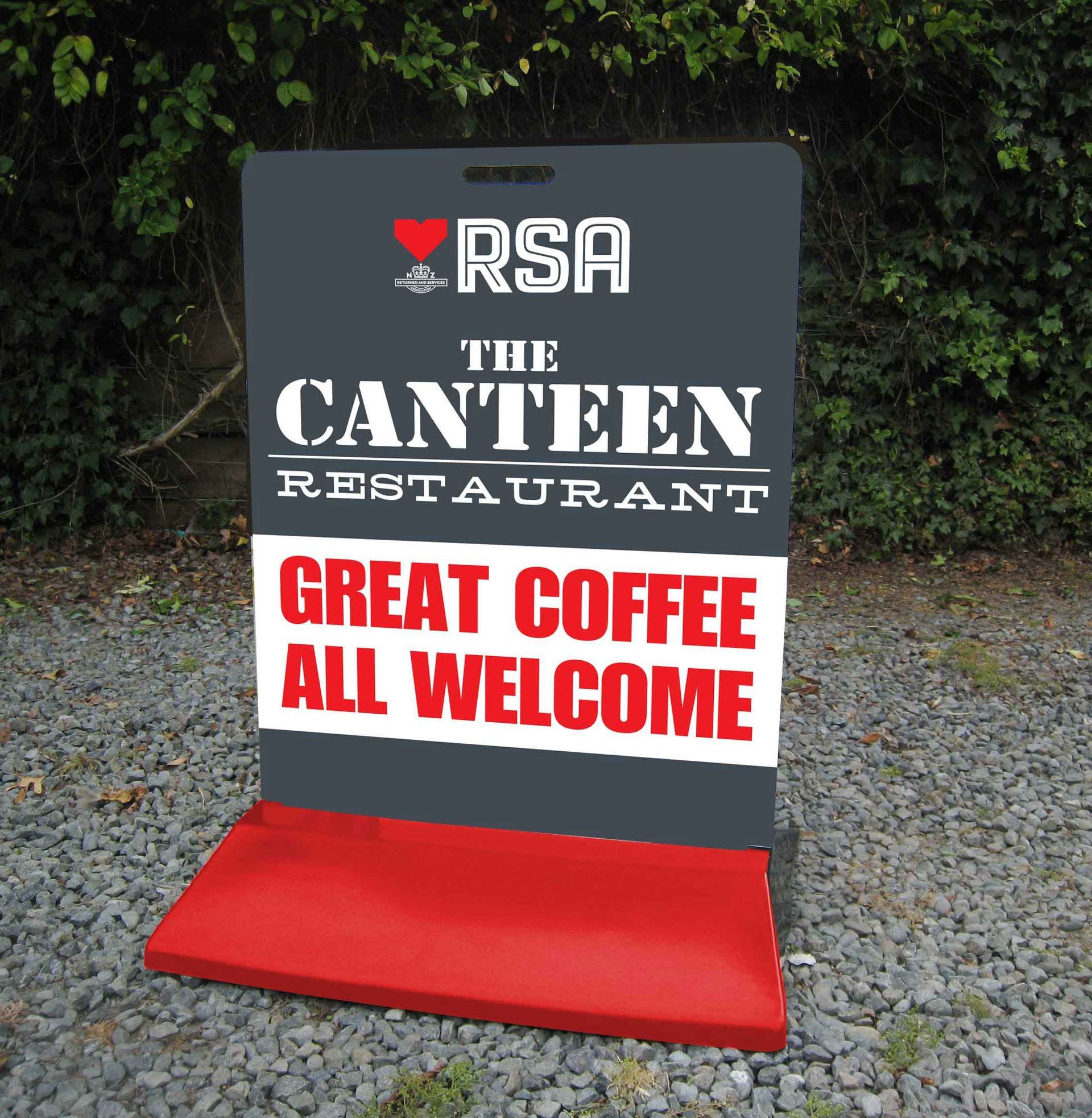 coffee footpath signs Canterbury