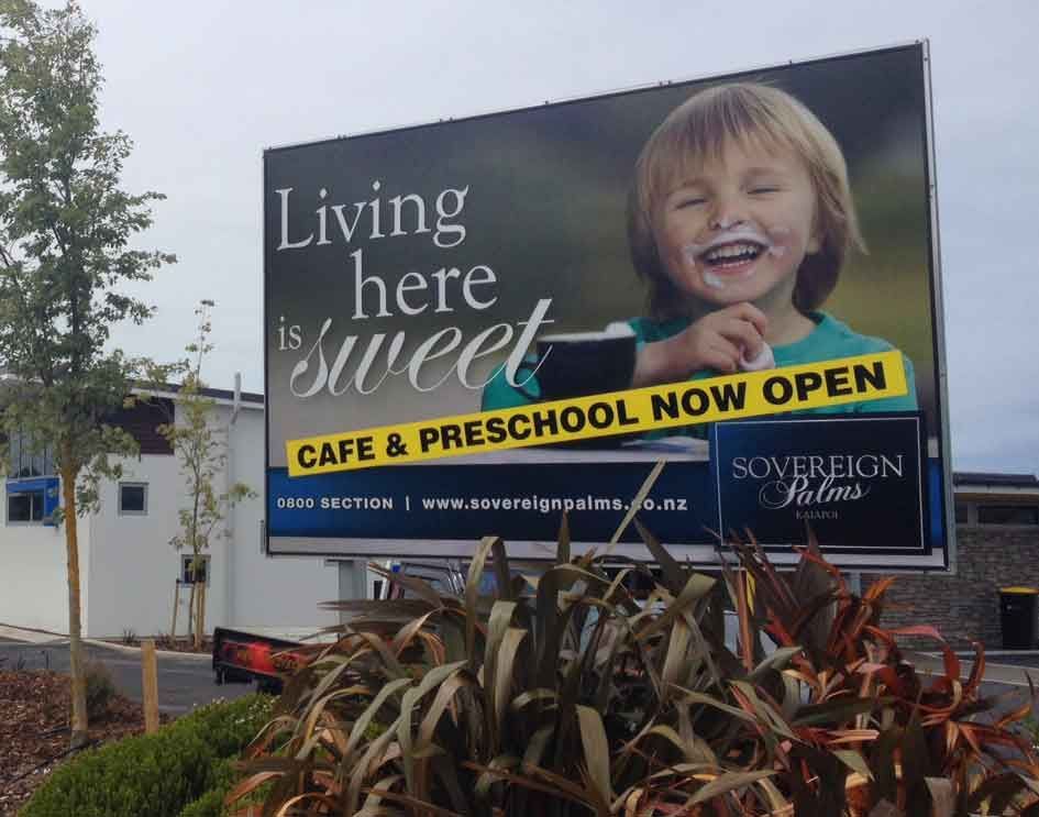 Preschool roadside advertising board Canterbury