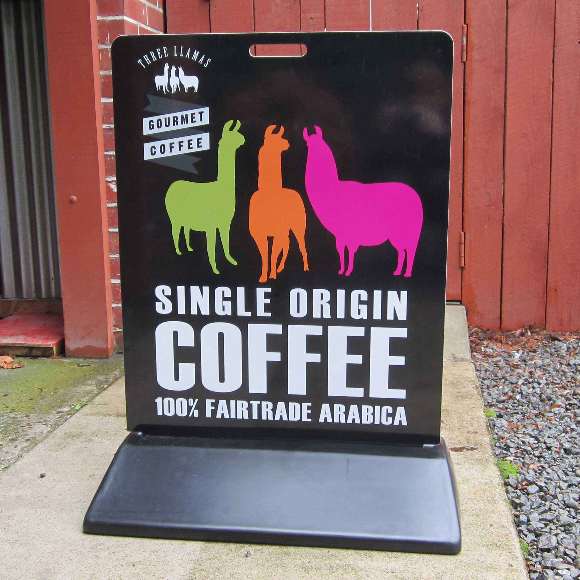 Coffee footpath signs North Canterbury