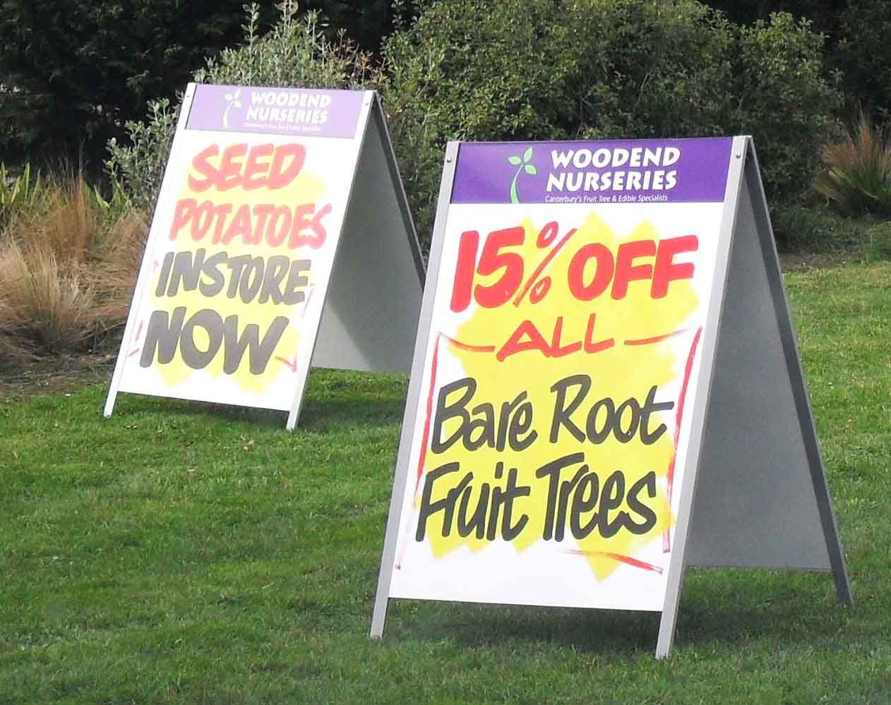 Farm gardening footpath signs North Canterbury