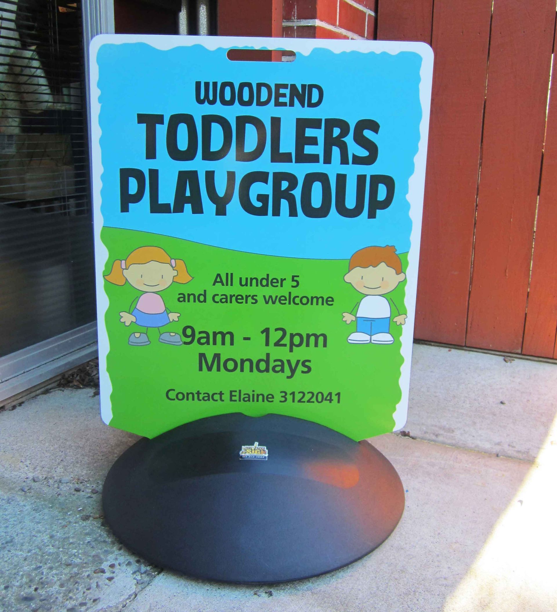 Playgroup Footpath signs Canterbury