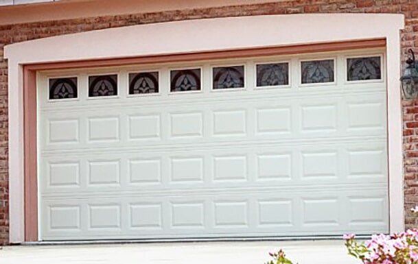 White Big Garage Door with Windows - Garage Doors in Glendale, AZ