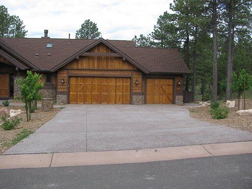 2 Different Sized Faux Wood Garage Doors - Garage Doors in Glendale, AZ