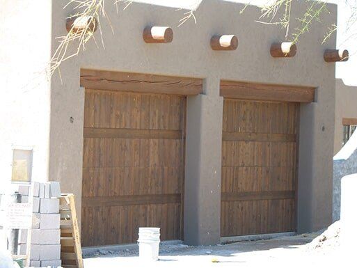 2 Single Wood Garage Doors - Garage Doors in Glendale, AZ