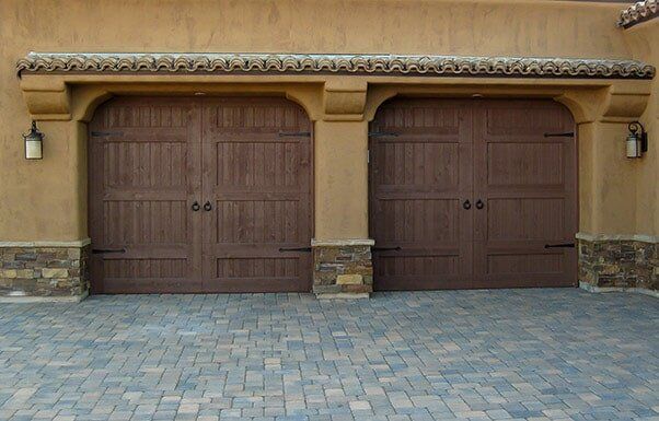 2 Tan Single Garage Doors - Garage Doors in Glendale, AZ