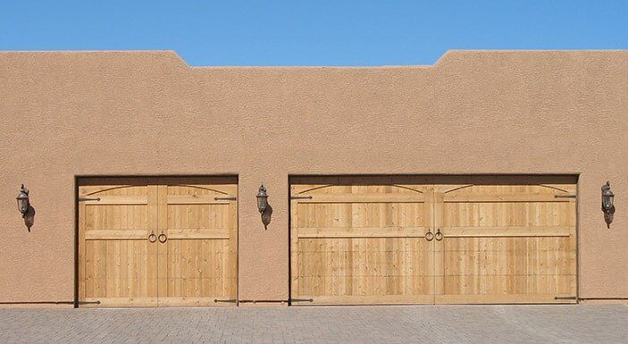 Wood Garage Doors Front View - Garage Doors in Glendale, AZ