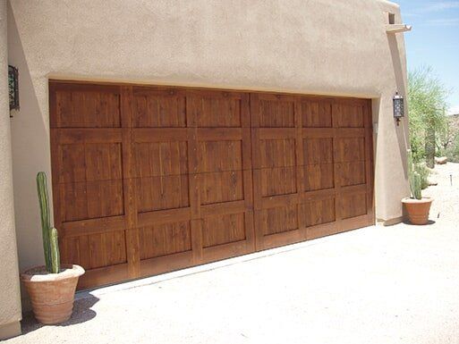 Faux Wood Double Garage Door - Garage Doors in Glendale, AZ