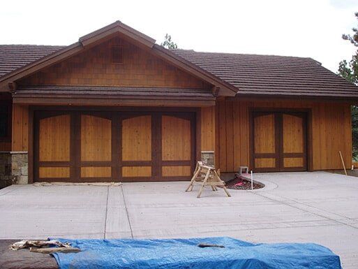 2 Different Sized Sandtone Garage Doors - Garage Doors in Glendale, AZ