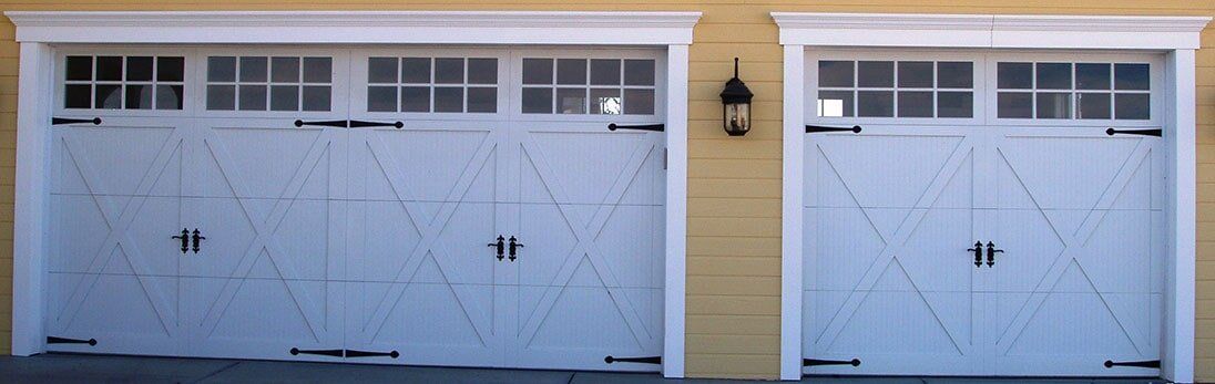 Sandtone Double Garage Door with Windows - Garage Doors in Glendale, AZ