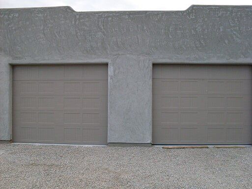 Two Gray Traditional Single Garage Doors - Garage Doors in Glendale, AZ