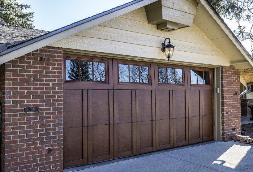 Wooden garage door — Repair and Installation Services in Glendale, AZ