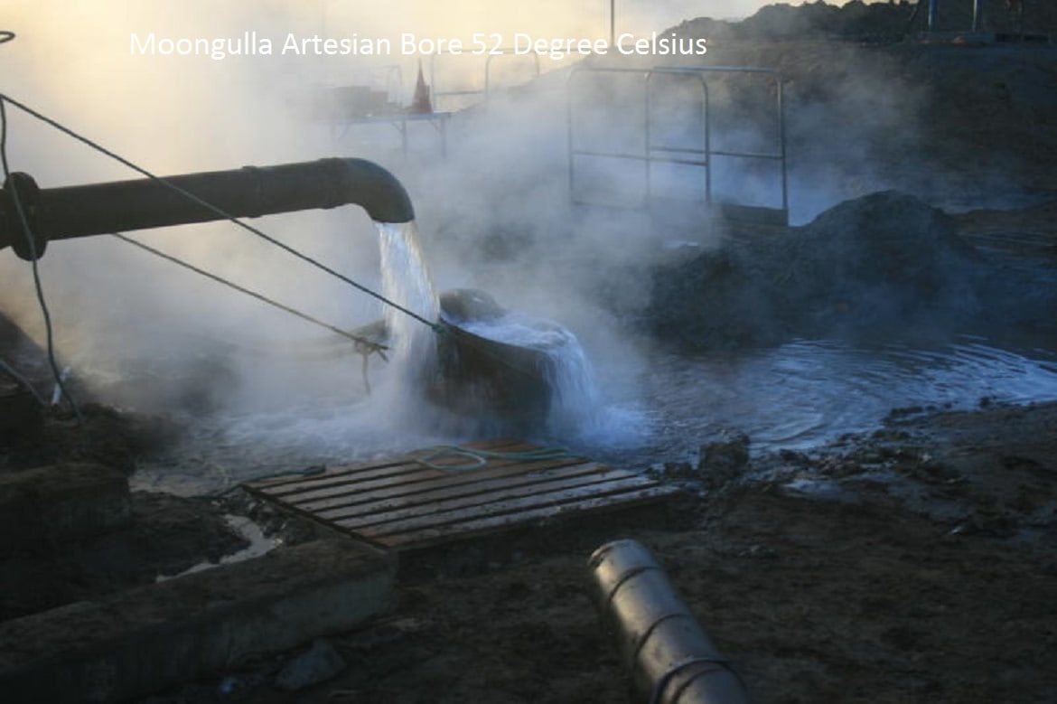 Moongulla Artesian Bore With Water At 52°c — Water Resources Drilling In Mudgee, NSW