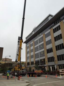 Crane service - construction company in Rochester, MN