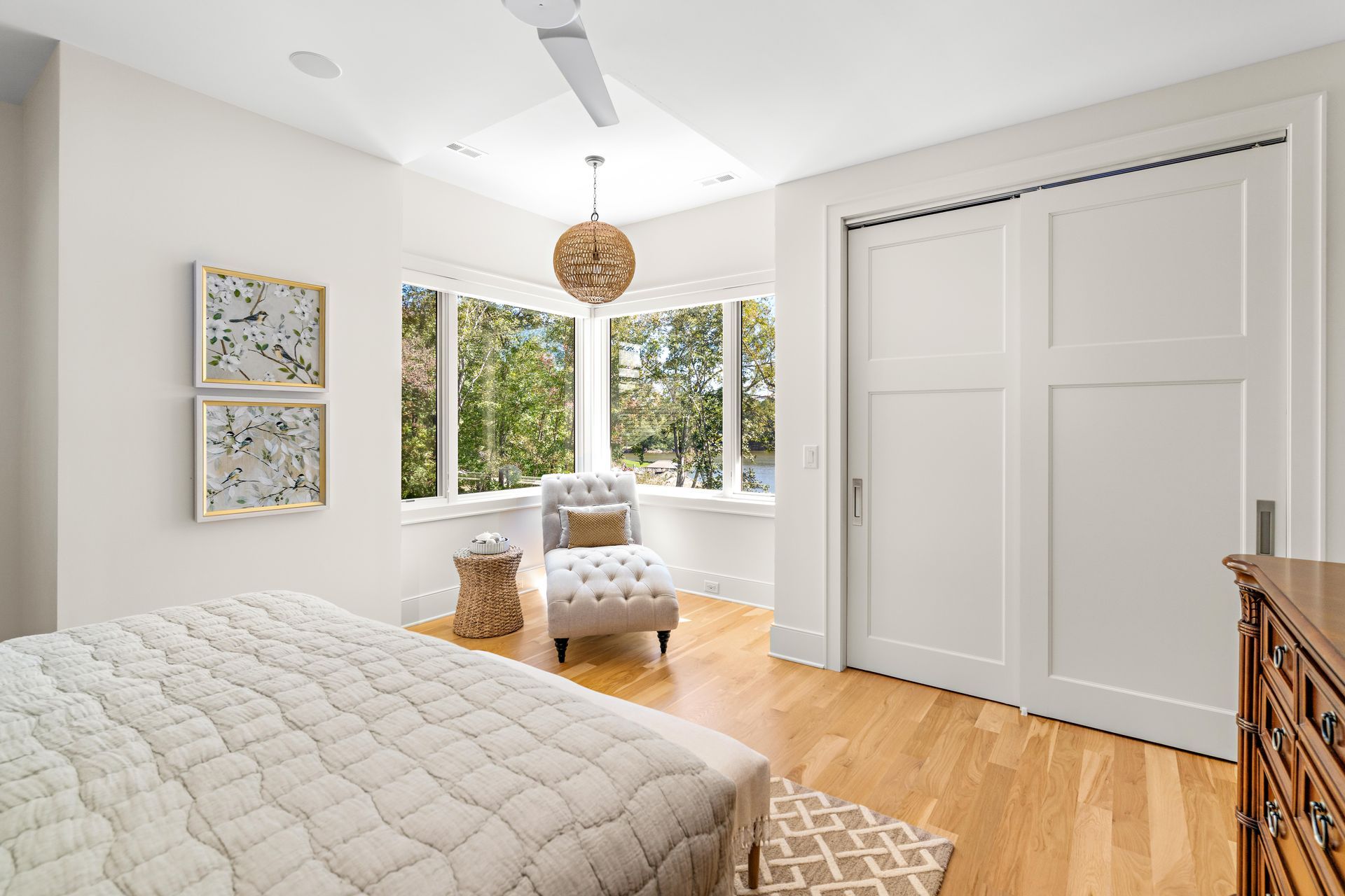 New Lake Wylie waterfront home construction project. Cedar and stone used throughout this exterior. 