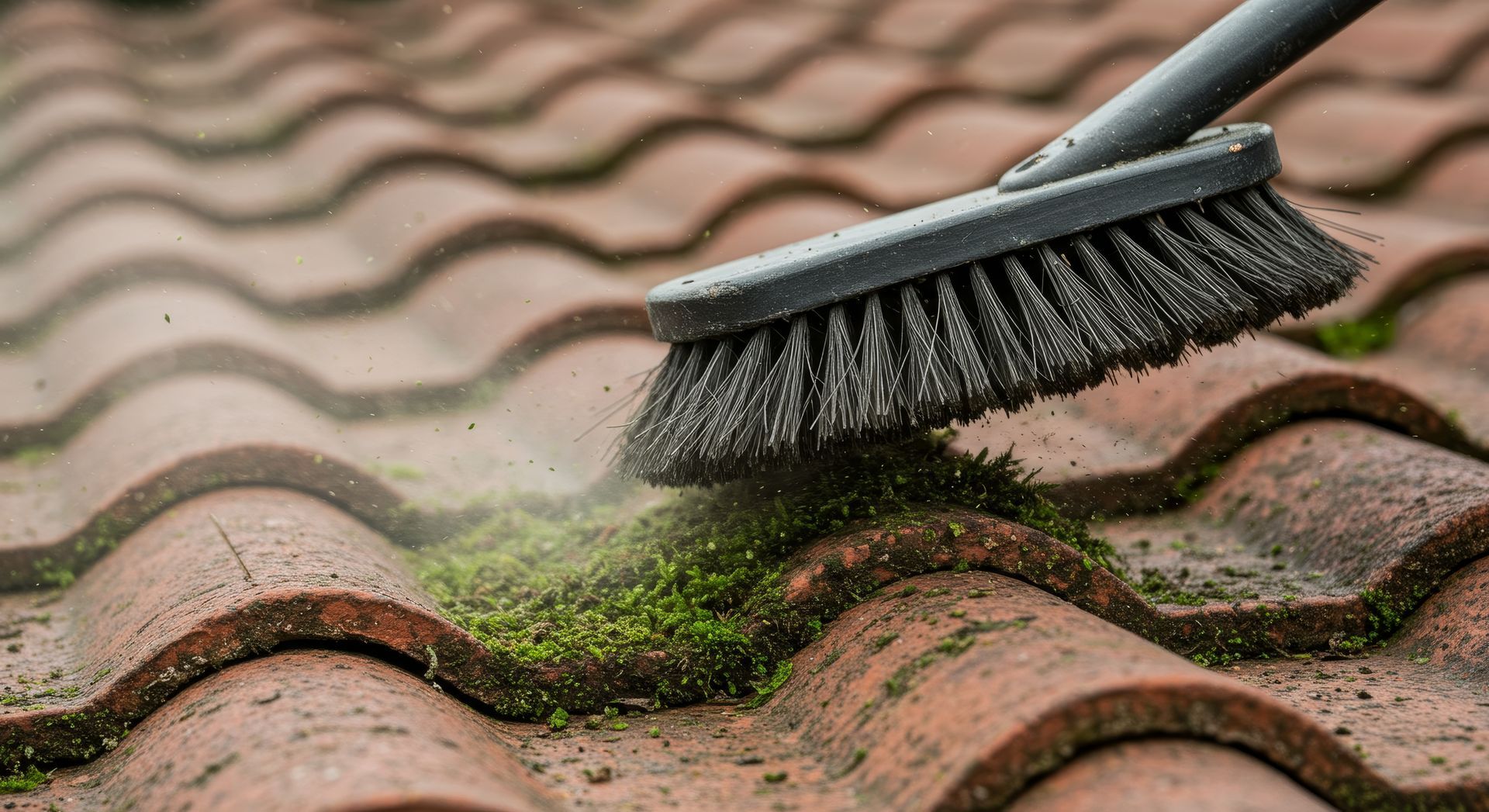 moss growth on roofs