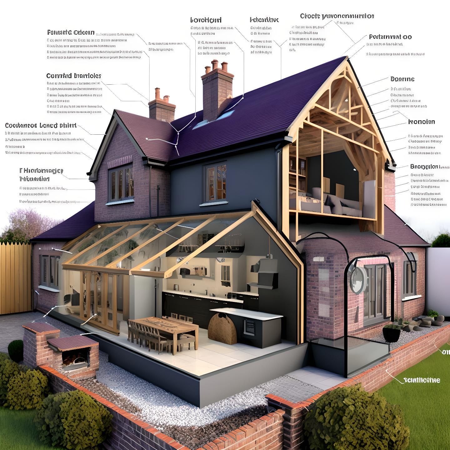 Diagram showing steps in choosing a contractor for loft conversion, including evaluation and payment